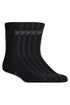 Hard Yakka Mens Crew 5 Pack Worksock in Black