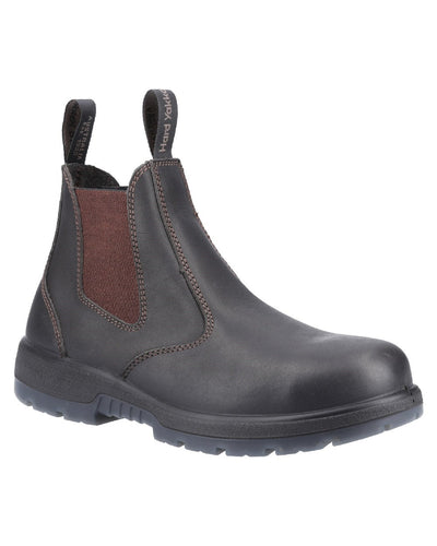 Hard Yakka Outback Steel Toe Safety Dealer Boot in Brown #colour_brown