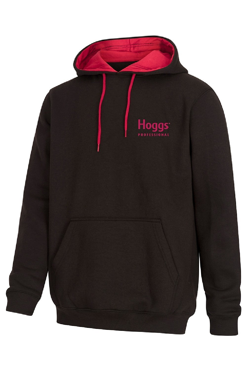 Black Coloured Hoggs of Fife Hoggs Professional Hoodie on white background 