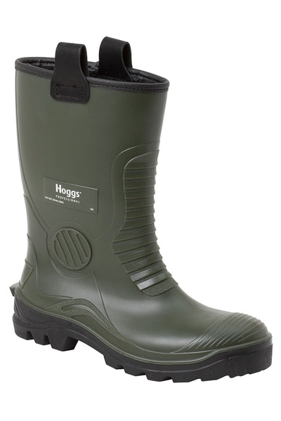 Hoggs Of Fife Aqua Tuff Safety Rigger Wellingtons in Green