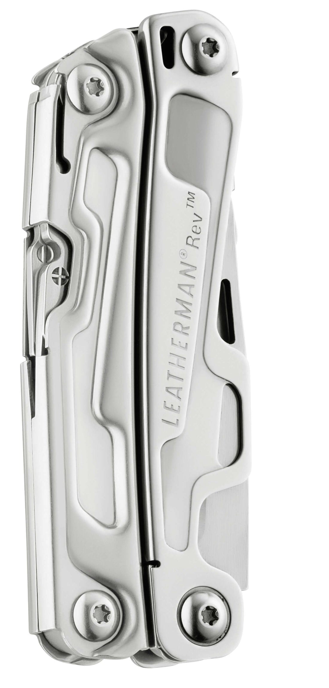 folded Leatherman Rev Multi-Tool - Stainless Steel