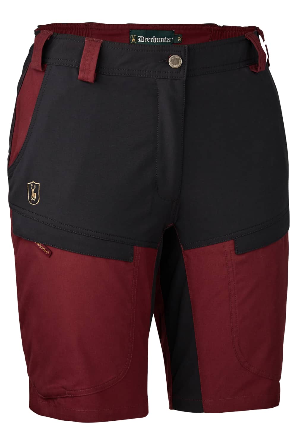 Lady Ann Shorts In Oxblood Red