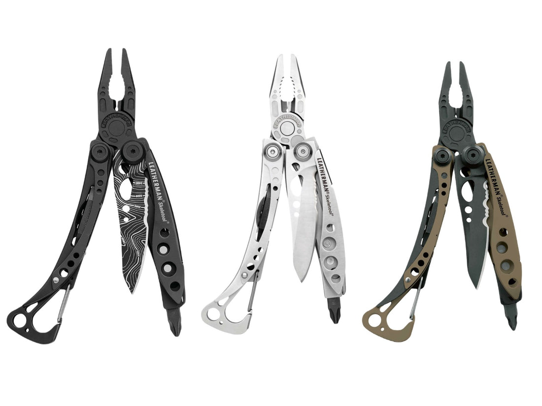 Leatherman Skeletool® Pocket Multi-Tool W/ Nylon Sheath | Steel, Coyote, Topograph