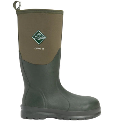 Muck Boots Chore Classic Steel Toe Wellingtons in Moss