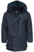 blue navy Padded Wax Cotton Jacket by Hoggs of Fife