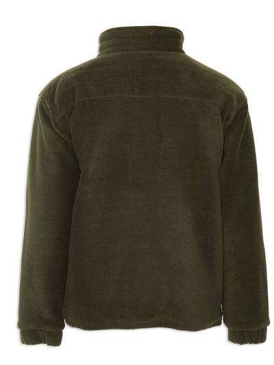 Back view Glen Lined Fleece Jacket from Champion in olive #colour_olive