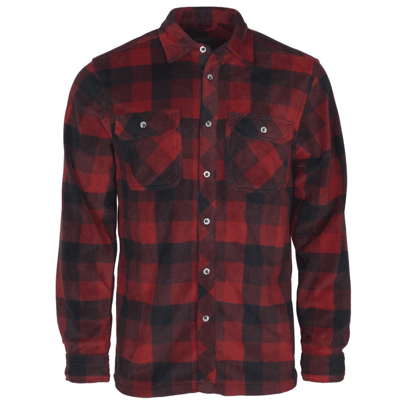 Pinewood Mens Finnveden Canada Shirt in Red/Black - Front