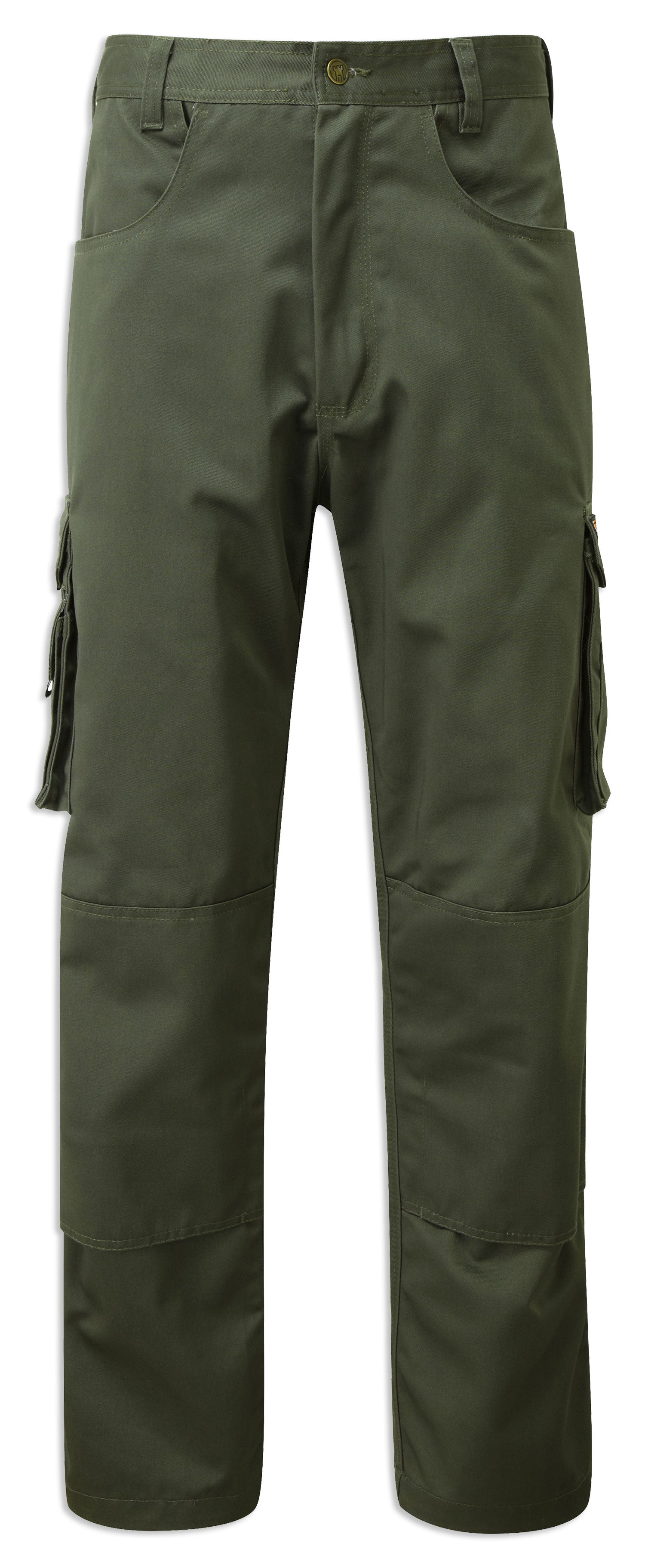 Green Multi pocket work trousers