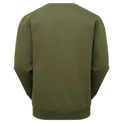 Ridgeline Elements Recycled Crew Neck Jumper in Field Olive