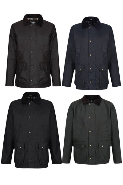 Regatta Banbury Wax Jacket in Brown, Navy, Dark Khaki, Black