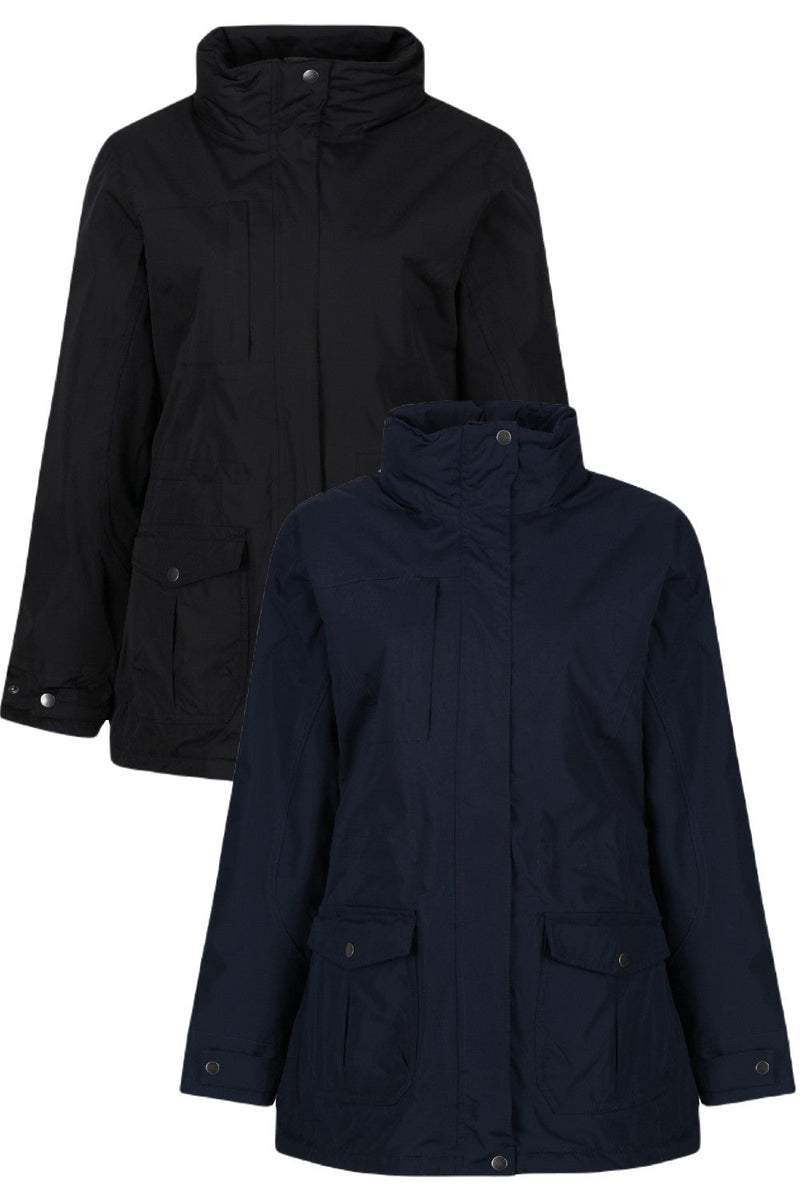 Regatta Womens Darby III Insulated Parka Jacket In Black and Navy