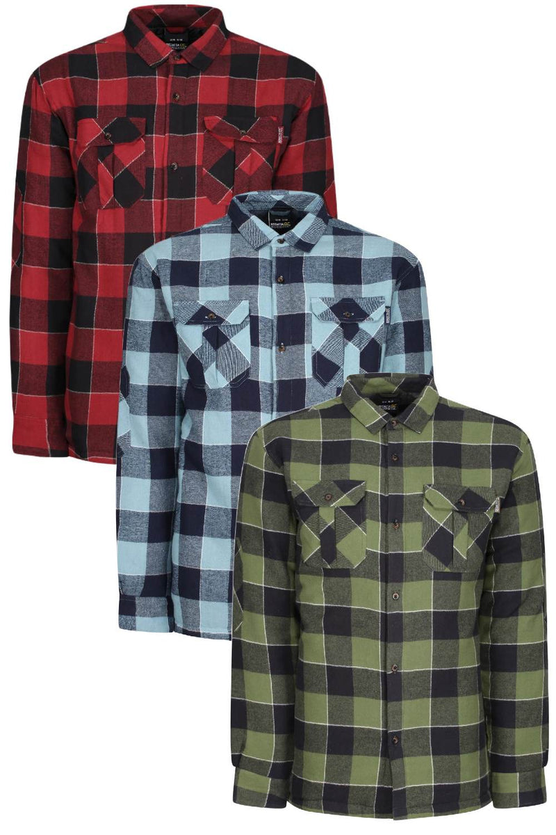 Regatta Shelford Padded Shirt in Red Check, Blue Check and Green Check