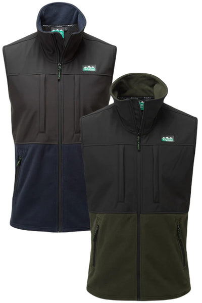 Ridgeline Hybrid Fleece Vest In Navy and Olive