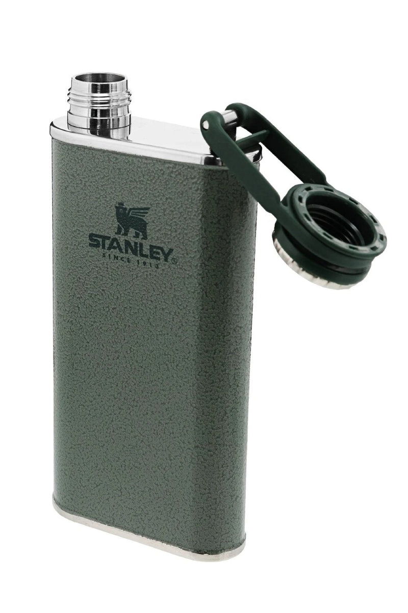 Stanley Classic Easy Fill Wide Mouth Flask 0.23L in Hammertone Green