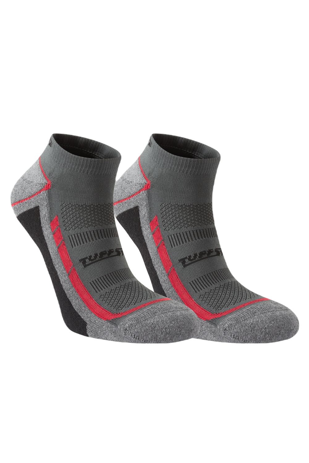 The TuffStuff Elite Low Cut Socks in Grey and Red