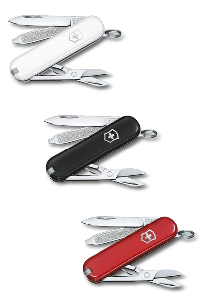 Victorinox Classic SD Swiss Army Small Pocket Knife in Dark Illusion, Falling Snow, Style Icon