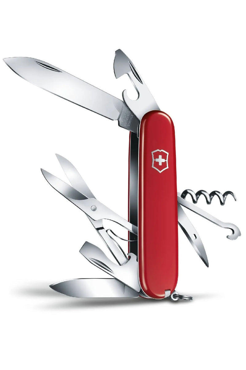 Victorinox Climber Swiss Army Medium Pocket Knife for Climbing in Red