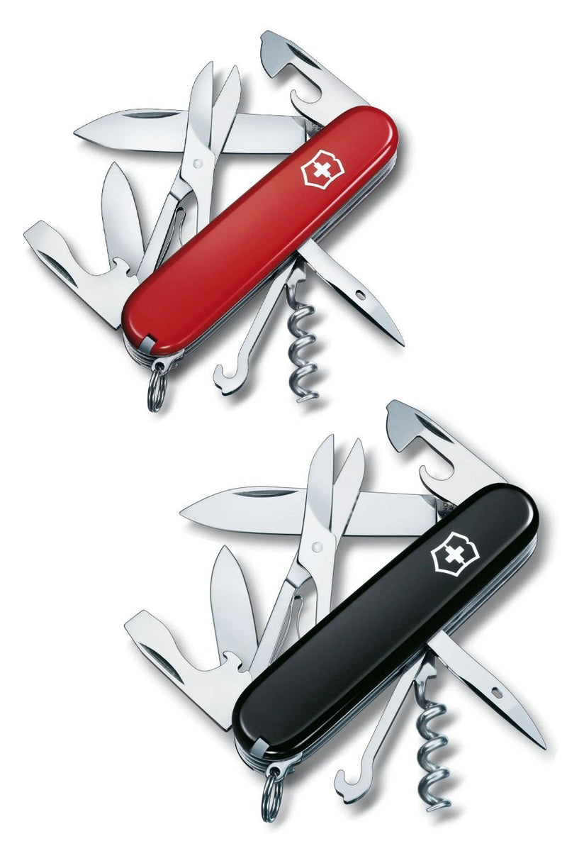 Victorinox Climber Swiss Army Medium Pocket Knife for Climbing in Red and Black