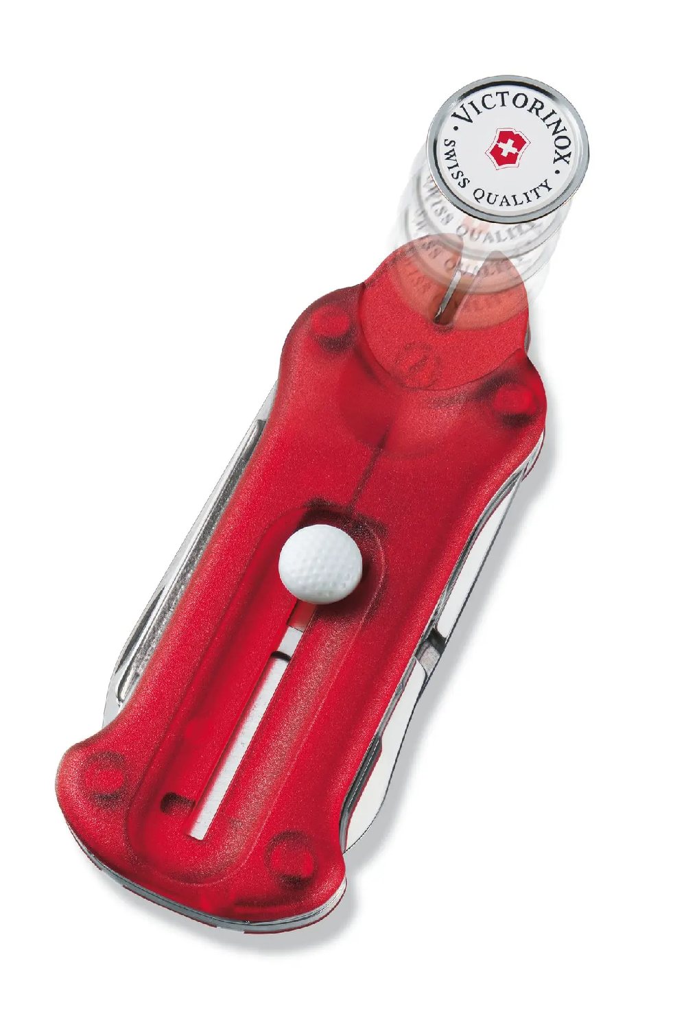 Victorinox Golf Tool Swiss Army Knife in Red Transparent