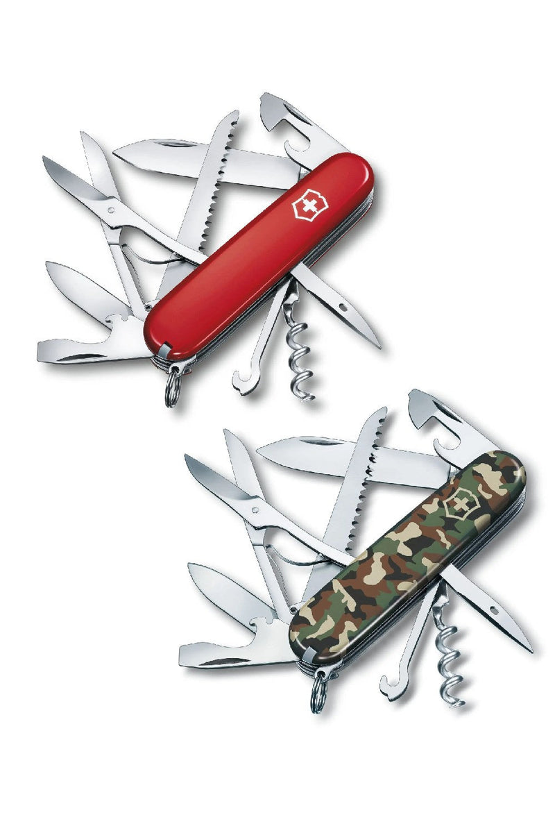 Victorinox Huntsman Swiss Army Medium Pocket Knife for Hunting in Red and Camouflage