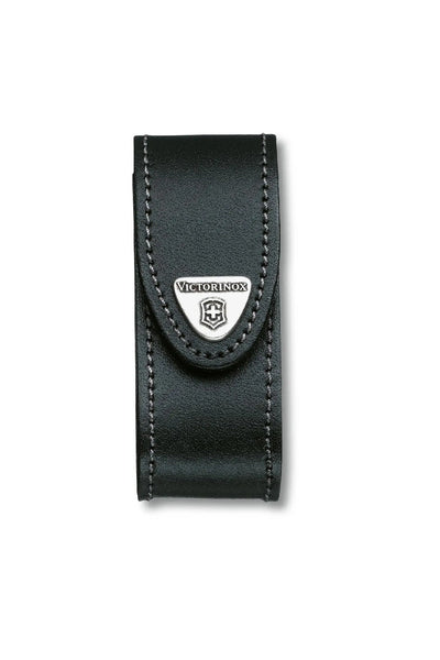 Victorinox Leather Belt Pouch with Hook-and-loop Fastener in Black Small