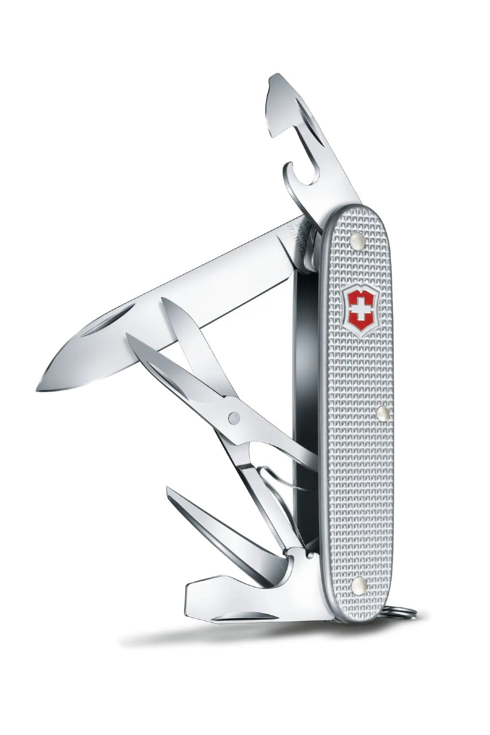Victorinox Pioneer X Alox Swiss Army Medium Pocket Knife with Scissors in Silver Alox