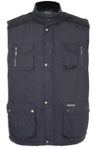 navy front view Champion Exmoor Multi Pocket Padded Body Warmer