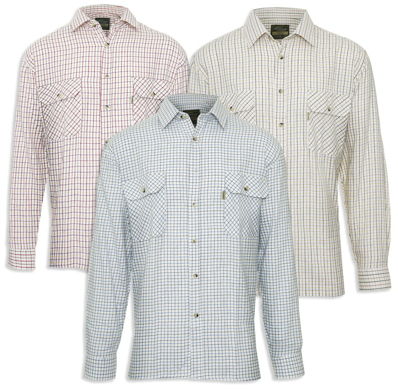 Champion 100% Cotton Tattersall Check Shirt with two chest pockets with button flaps