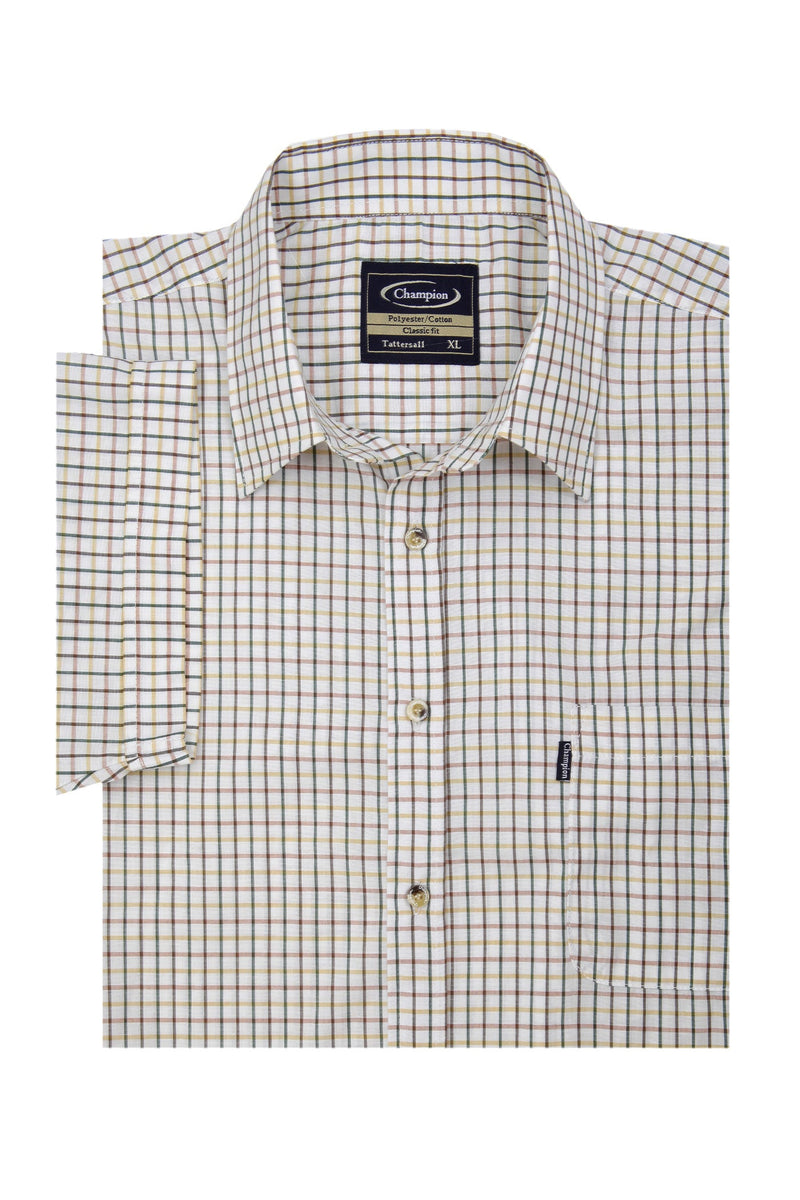 Big sizes for Champion summer Tattersall, the classic country tattersall check shirt with short sleeves, ideal for summer