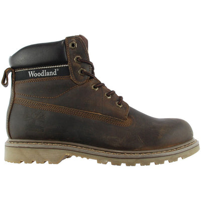 Woodland 6 Eye Utility Boot has a high quality brown waxy leather upper