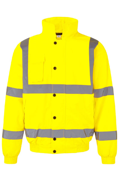 Fort Hi Vis Waterproof Bomber Jacket in Yellow