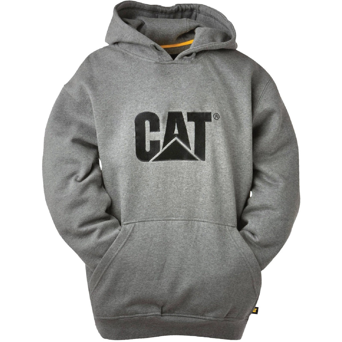Caterpillar Trademark Hooded Sweatshirt in Heather Grey