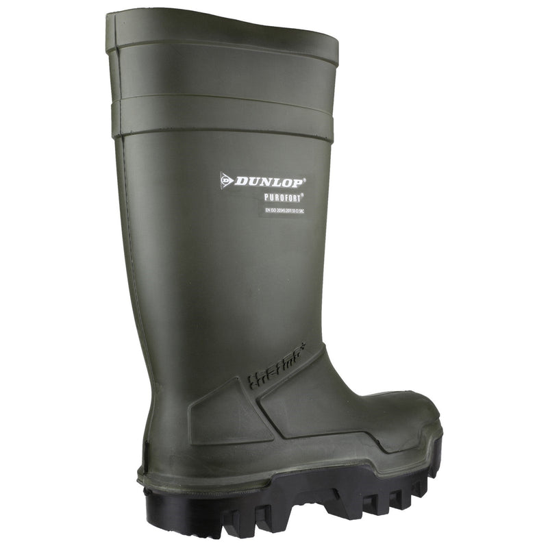 Dunlop Purofort Thermo+ Full Safety Wellington in Green