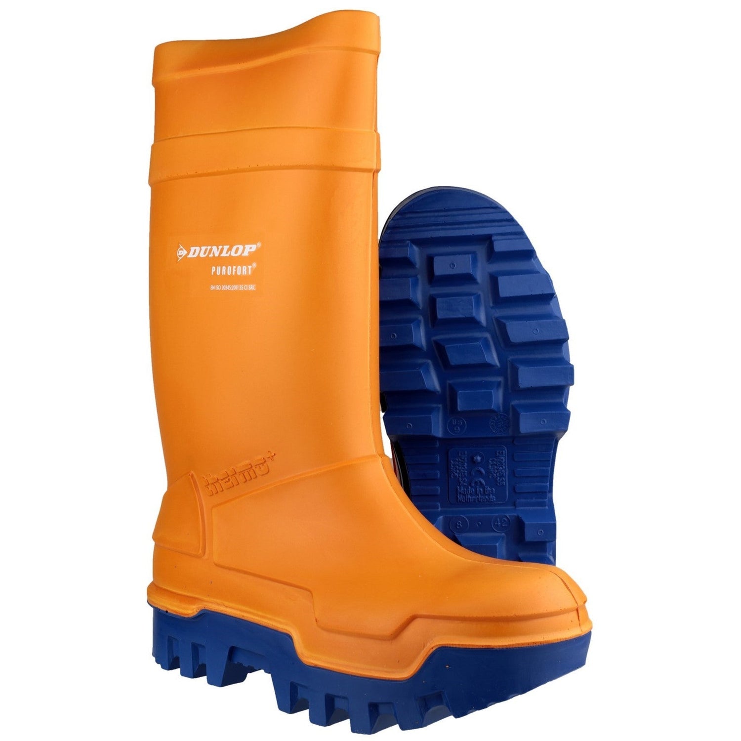 Dunlop Purofort Thermo+ Full Safety Wellington in Orange