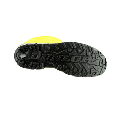 Dunlop Devon Full Safety Wellington in Yellow/Black