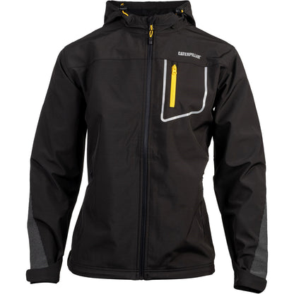 Caterpillar Capstone Hooded Soft Shell Jacket in Black