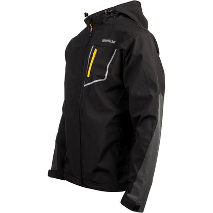 Caterpillar Capstone Hooded Soft Shell Jacket in Black