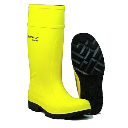 Dunlop Purofort Professional Safety Toe Purofort Wellington Boot  in Yellow