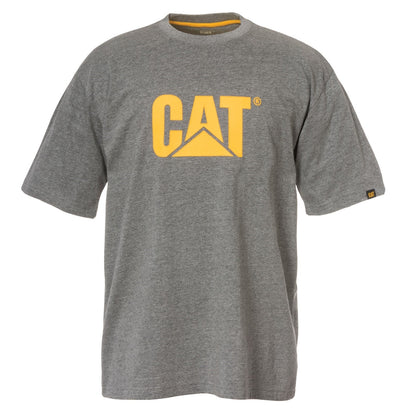 Caterpillar Trademark Logo T Shirt in Dark Heather Grey
