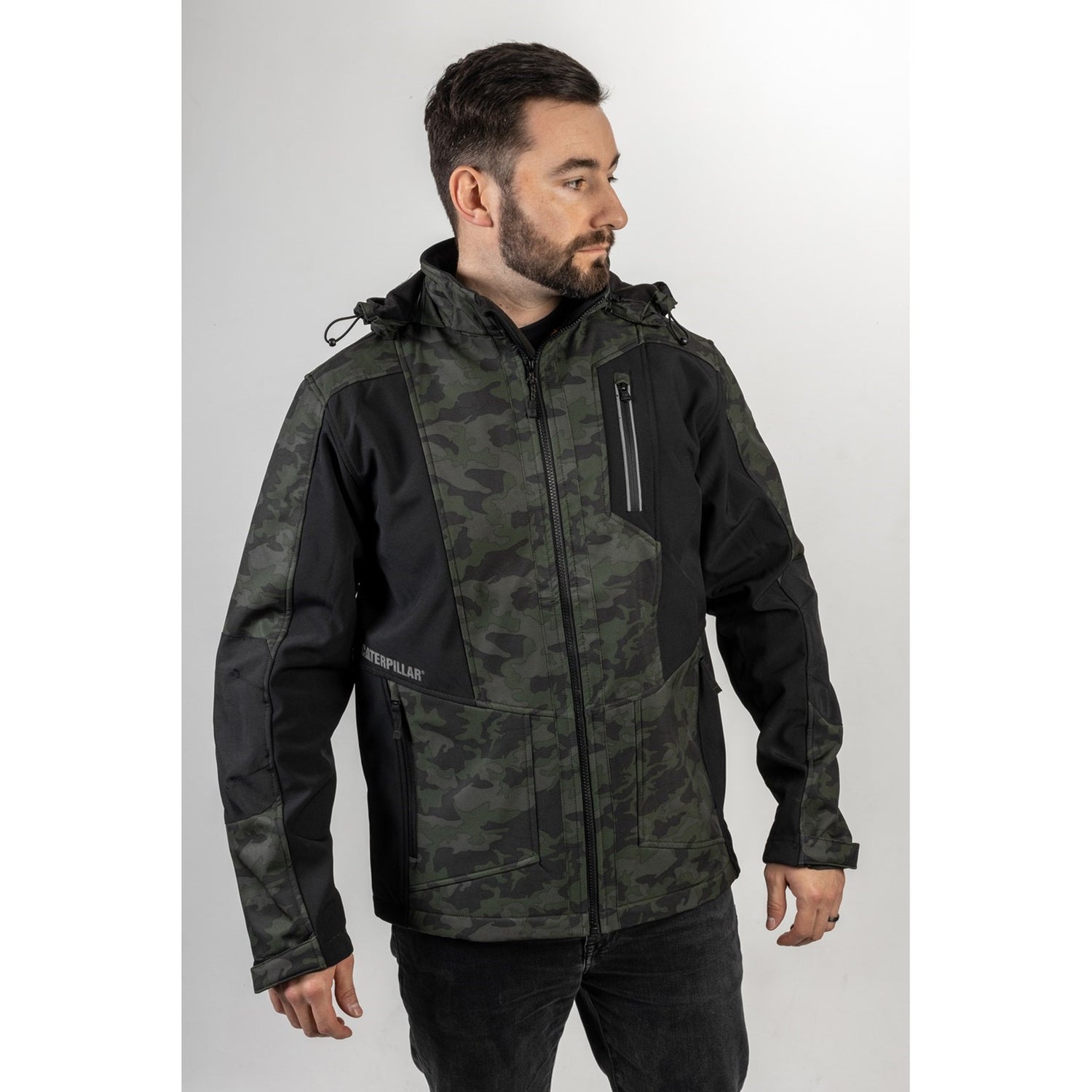 Caterpillar Mercury Soft Shell Jacket in Night Camo