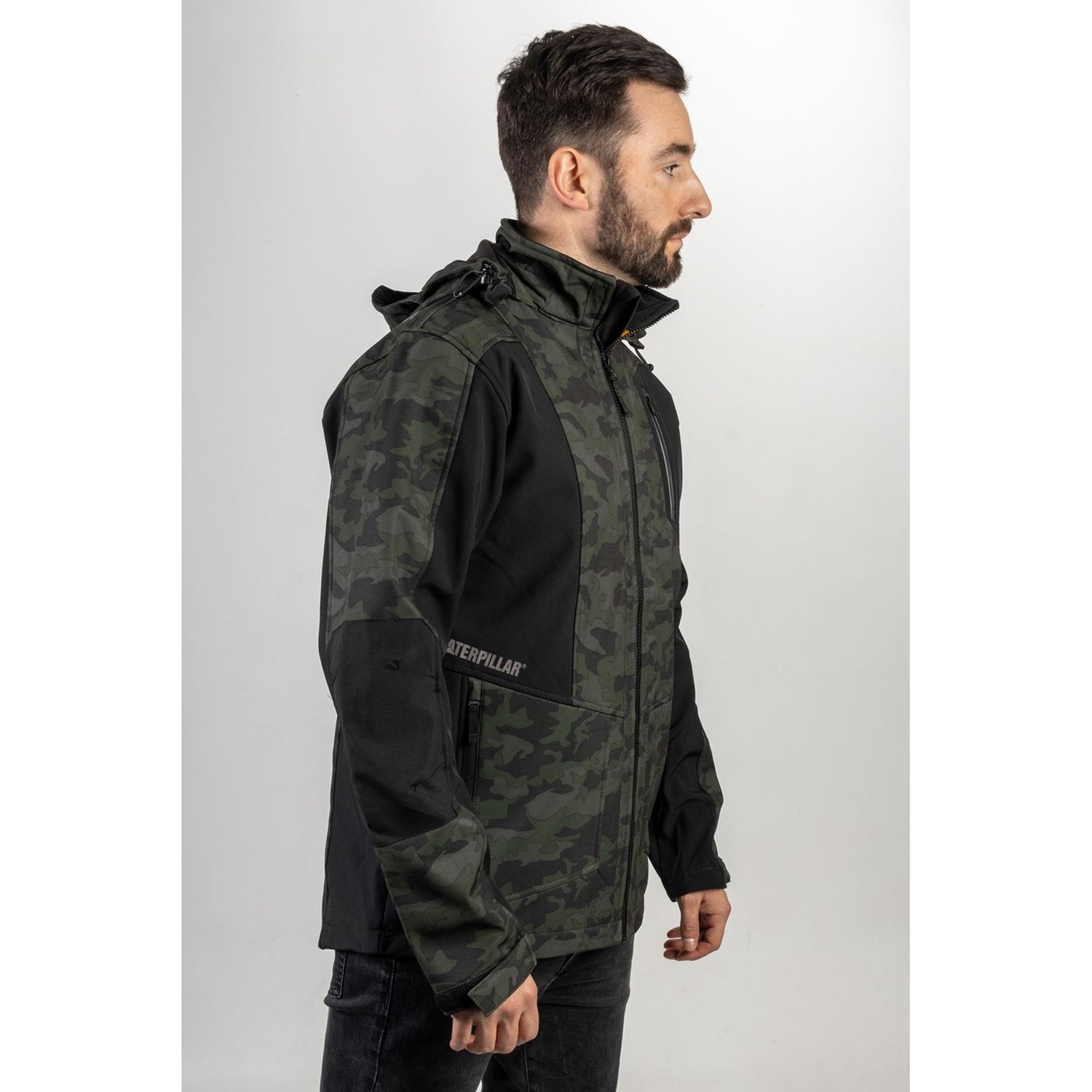 Caterpillar Mercury Soft Shell Jacket in Night Camo