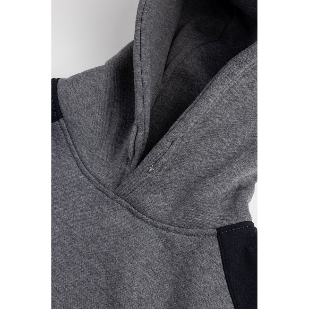 Caterpillar Essentials Hooded Sweatshirt. Dark Heather Grey. Hood