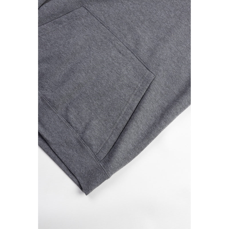 Caterpillar Essentials Hooded Sweatshirt. Dark Heather Grey. Pocket