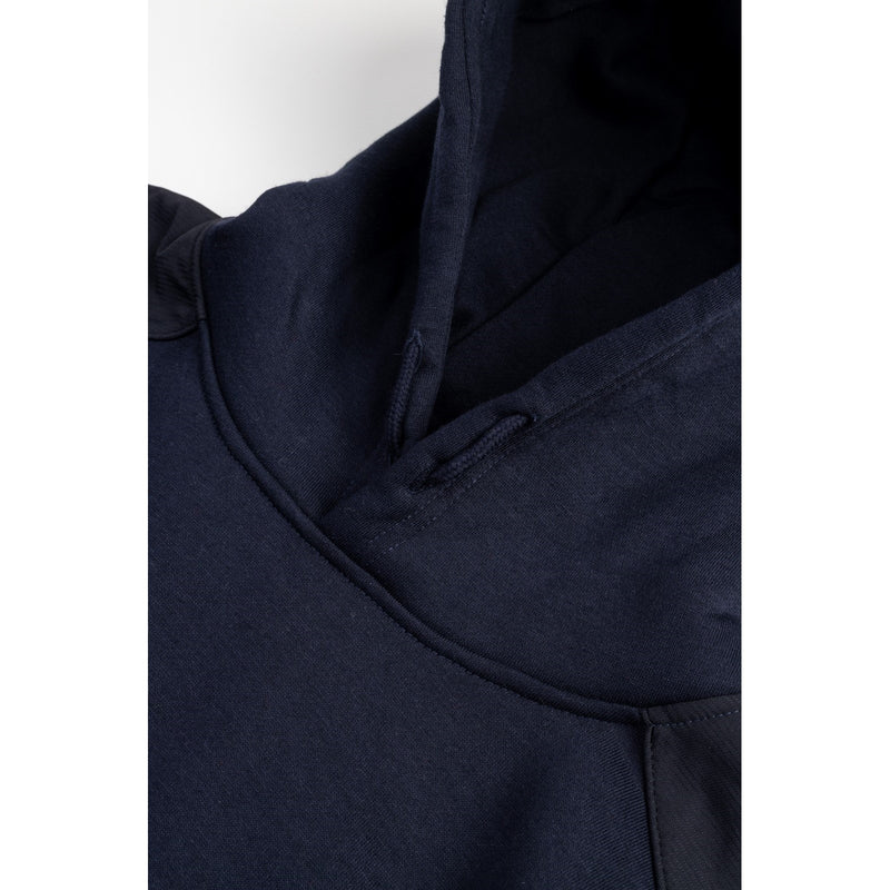 Caterpillar Essentials Hooded Sweatshirt. Navy. Collar and Hood
