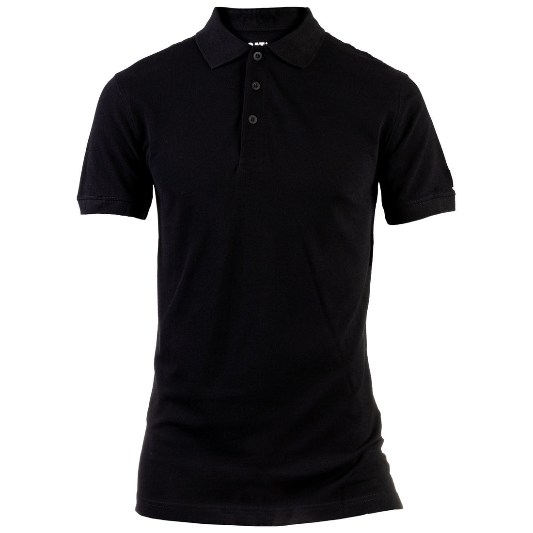 Caterpillar Essentials Polo Shirt. Black.. Front View
