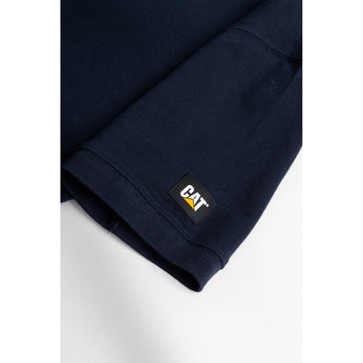 Caterpillar Essentials Polo Shirt. Navy. Sleeve