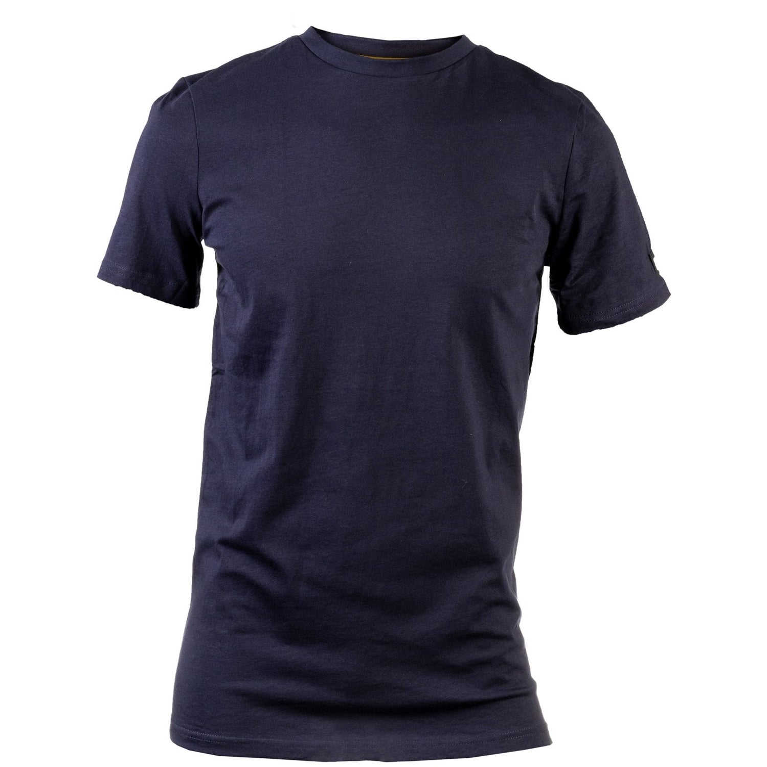 Caterpillar Essentials Short Sleeve T Shirt. Navy. Front View