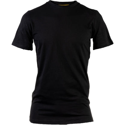 Caterpillar Essentials Short Sleeve T Shirt. Black. Front View