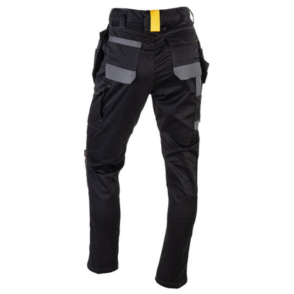 Caterpillar Essentials Stretch Knee Pocket in Dark Shadow Black