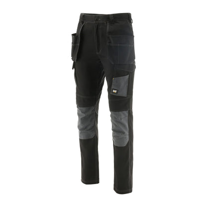 Caterpillar Essentials Stretch Knee Pocket in Dark Shadow Black 